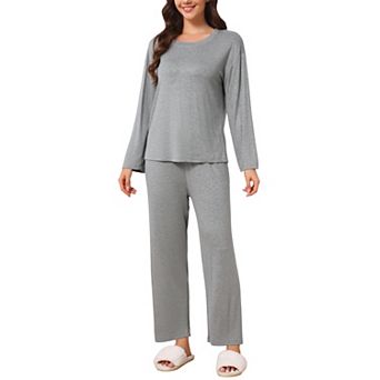 Women's Pajama Sets Long Sleeve Sleepwear Comfywear 2 pc Lounge Set for Fall Winter