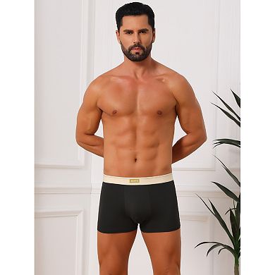 Men's 3 Pack Boxer Briefs Solid Color Classic Breathable Daily Underwear
