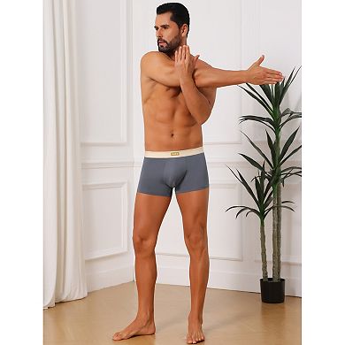 Men's 3 Pack Boxer Briefs Solid Color Classic Breathable Daily Underwear