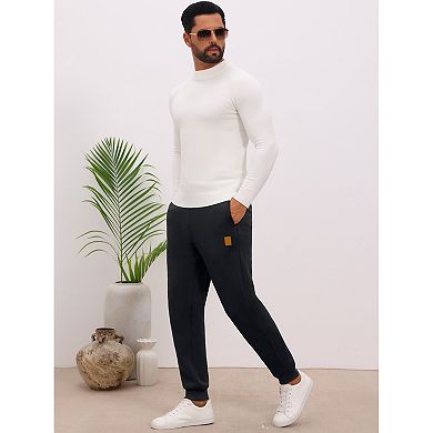 Men's Casual Solid Color Drawstring Elastic Waist Comfortable Gym Jogger Pants