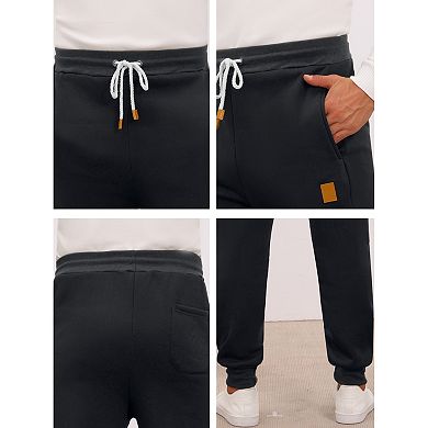 Men's Casual Solid Color Drawstring Elastic Waist Comfortable Gym Jogger Pants