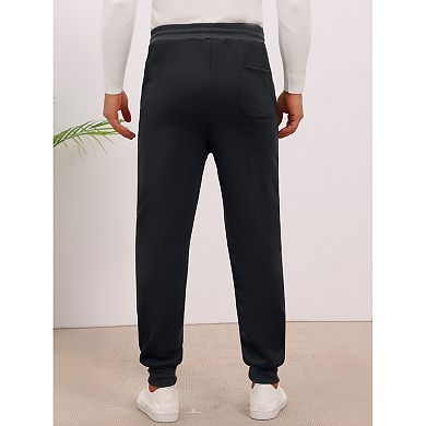 Men's Casual Solid Color Drawstring Elastic Waist Comfortable Gym Jogger Pants