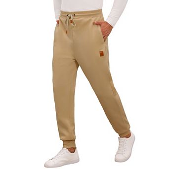 Men's Casual Solid Color Drawstring Elastic Waist Comfortable Gym Jogger Pants