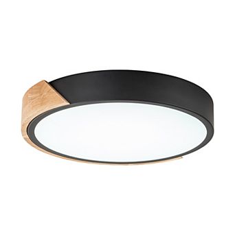 C Cattleya 12.75-Inch Black Dimmable 20 watt Selectable LED Flush Mount Ceiling Light