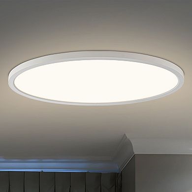 C Cattleya 32-Inch White Dimmable LED Ceiling Light Flush Mount