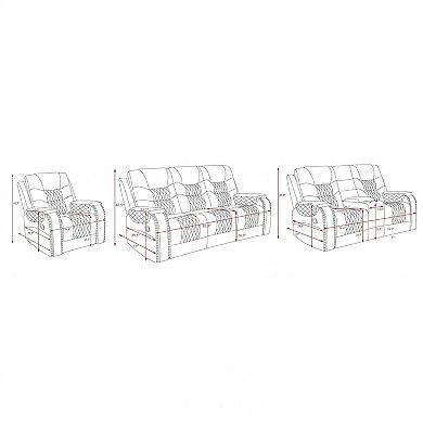 3-Piece Manual Recliner Set