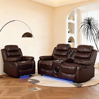 2-Piece Manual Recline Functional Sofa Set