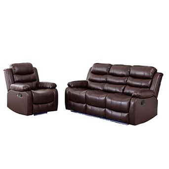 Manual Recline Chair And Sofa Set