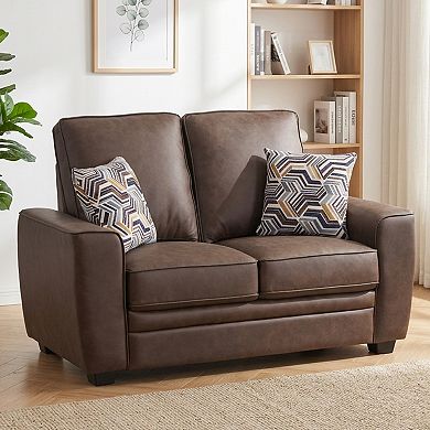2-Piece Tech Fabric Living Room Set With Loveseat And Sofa