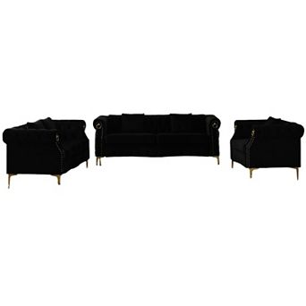 3 - Piece Velvet Living Room Set