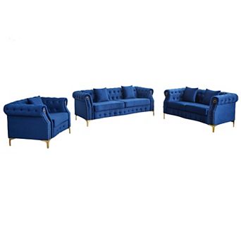 3 - Piece Velvet Living Room Set