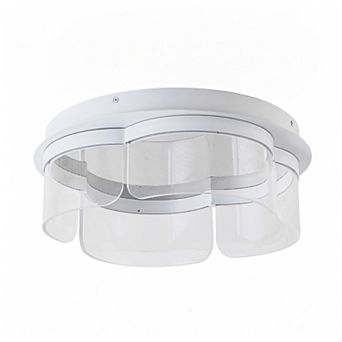 C Cattleya 16.75-Inch Flower-Shaped Integrated LED Flush Mount Ceiling Light