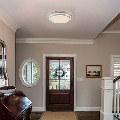 C Cattleya 16-Inch 2-Tier Modern Dimmable LED Flush Mount Ceiling Light (3000K/4000K/5000K)