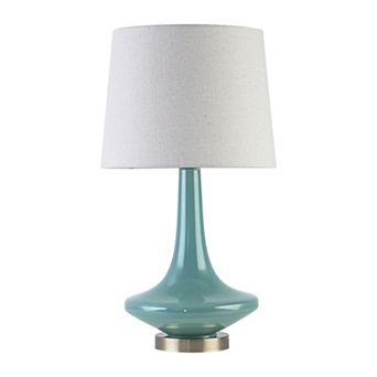 C Cattleya 24.25-Inch Modern Vase-Inspired Glass Table Lamp for Bedside