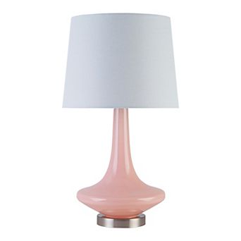 C Cattleya 24.25-Inch Modern Vase-Inspired Glass Table Lamp for Bedside