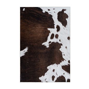 Animal Print Area Rug, Washable Rugs for Bedroom Living Room, Non-Slip Carpet for Dining Room