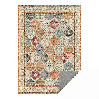 Low Pile Area Rugs for Living Room, Soft Carpet for Bedroom Dining Room, Non Slip Backing,Washable