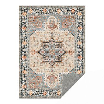 Low Pile Area Rugs for Living Room, Soft Carpet for Bedroom Dining Room, Non Slip Backing,Washable