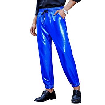Men's Party Casual Pants Drawstring Waist with Side Pockets