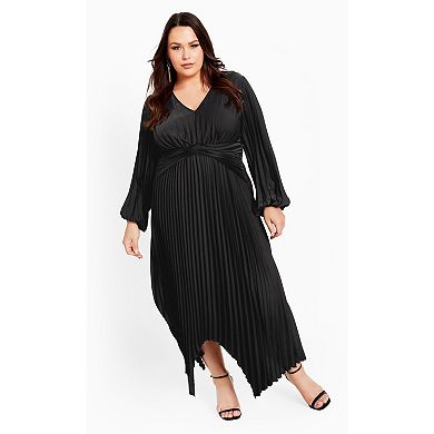 Avenue Women's Plus Size Eve Pleat Dress
