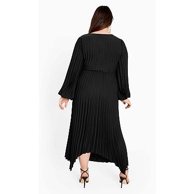 Avenue Women's Plus Size Eve Pleat Dress