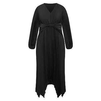 Avenue Women's Plus Size Eve Pleat Dress