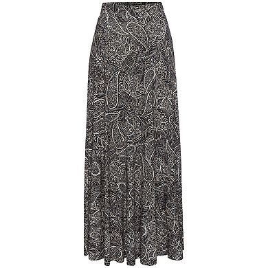 Lascana Women's Flowy Paisley Maxi Skirt