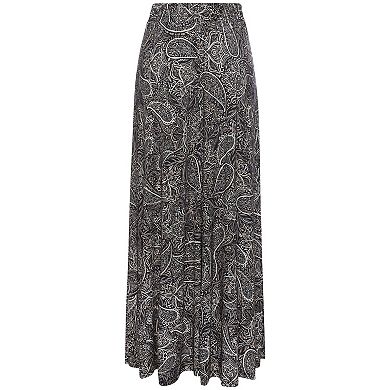 Lascana Women's Flowy Paisley Maxi Skirt