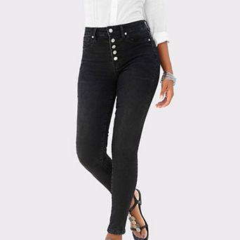 Lascana Women's Button Front Skinny Jeans