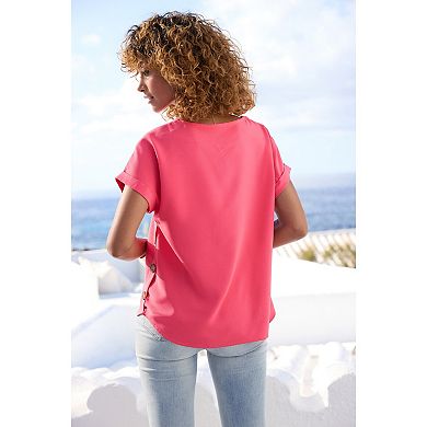 Lascana Women's Side Button Detail Blouse