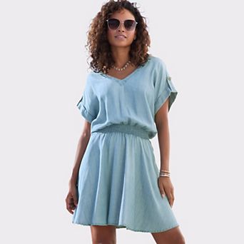 Lascana Women's Denim Look Dress