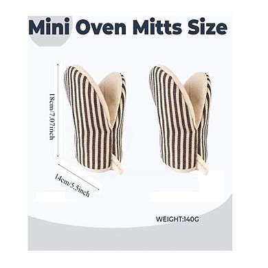 Mini Heat Resistant Oven Mitts 2 Pack