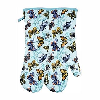 Butterfly Cotton Heat Resistant Oven Mitts 1 Pair