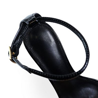Fresco-1 Minimalist Square Toe Ankle Strap Dress Sandals