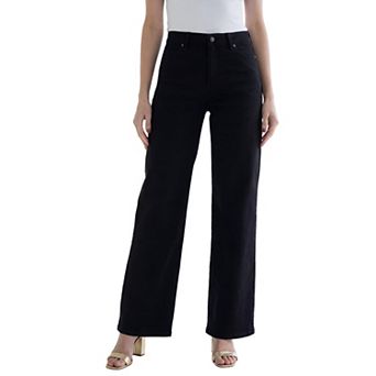 Roaman's Women's Plus Size 360º Stretch 5-Pocket Wide-Leg Jean
