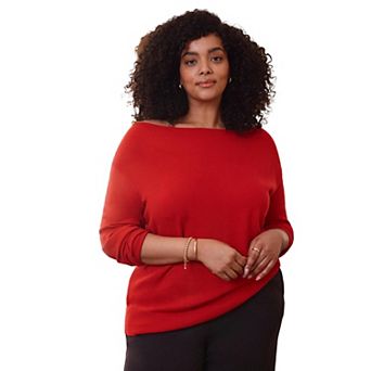 Avenue Women's Plus Size Convertible Pullover Sweater