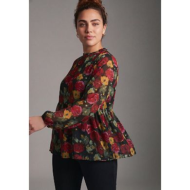 Avenue Women's Plus Size Paulina Peplum Blouse
