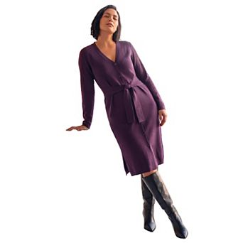 Avenue Women's Plus Size Cardigan Sweater Dress