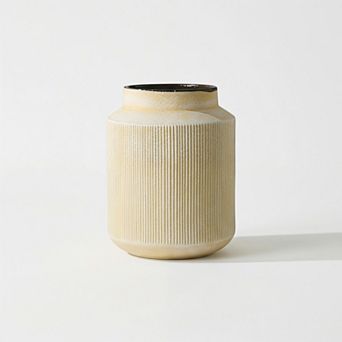 Farmhouse Rustic Terracotta Vase: Decorative 6.1 in Diameter, Sturdy Ceramic for Home Decor