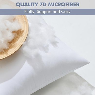UPFHBL 2-Pack 18"x18" Waterproof Outdoor Pillow Inserts, Patio Garden Cushions