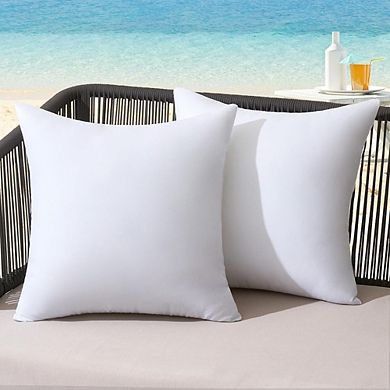 UPFHBL 2-Pack 18"x18" Waterproof Outdoor Pillow Inserts, Patio Garden Cushions