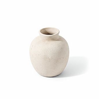 Handcrafted Rustic Ceramic Vase: Farmhouse Decor for Home, Office, and Gifts