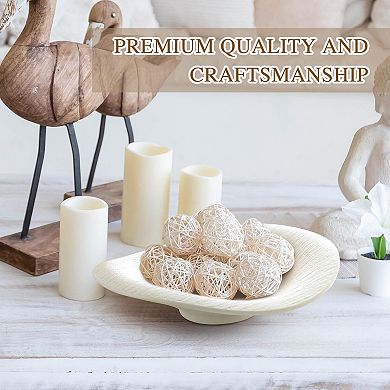 Ceramic Cloud-Shaped Bowl: 10" Home Decor, Fruit Tray, Key Holder, Minimalist Aesthetic