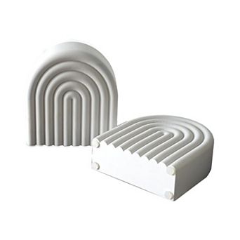 Modern Concrete Bookends: Heavy Duty, Stylish, Non-Slip, Ideal for Home or Office Decor