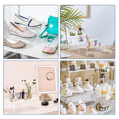 4 Sizes 8 Pcs Clear Stands Display Set for Decor, Cake, Retail, and More