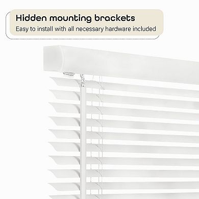 Cordless Light Filtering Mini Blinds - 34" Width, 64" Length, 1" Slat