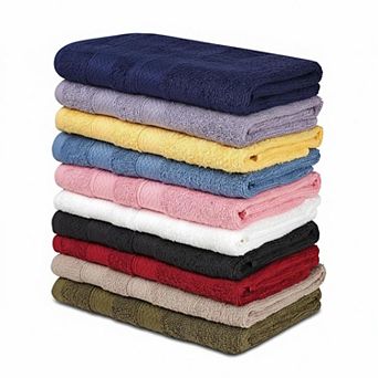 10 Pack Hand Towels 16x28" Ring Spun Cotton Lightweight Absorbent Fast Drying for Bathroom Hotel
