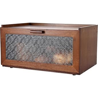 Vintage Bread Storage Box Retro Brown, Kitchen Countertop Breadbox
