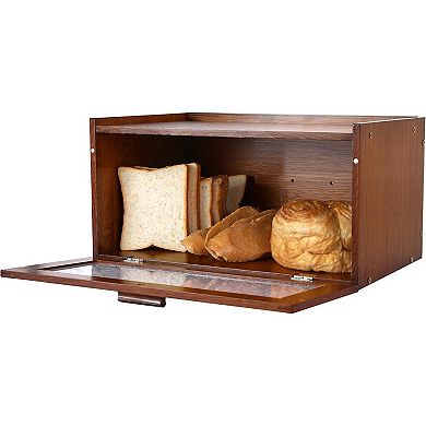Vintage Bread Storage Box Retro Brown, Kitchen Countertop Breadbox