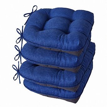 Tufted Dining Chair Cushions Non Slip Foam Pads Indoor Outdoor Comfort Seat Pads